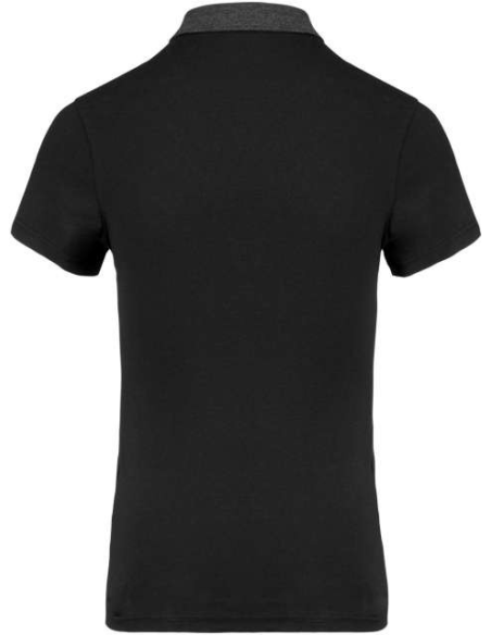 LADIES' TWO-TONE JERSEY POLO SHIRT
