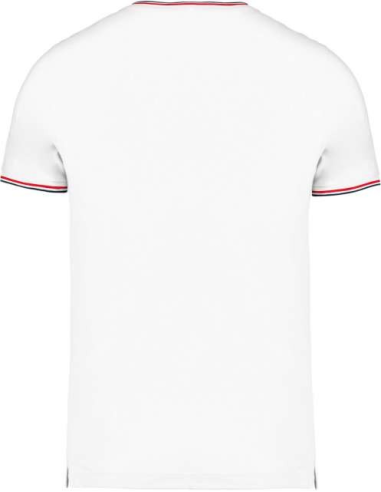 MEN'S PIQUÉ KNIT V-NECK T-SHIRT