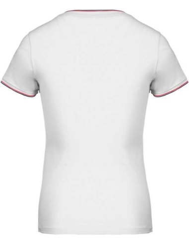 LADIES' PIQUÉ KNIT V-NECK T-SHIRT