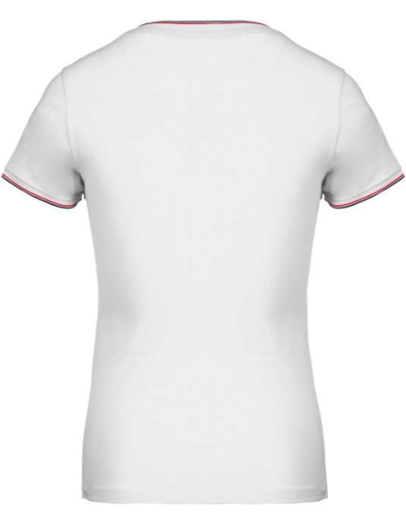 LADIES' PIQUÉ KNIT V-NECK T-SHIRT