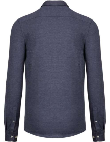 LONG-SLEEVED JACQUARD KNIT SHIRT