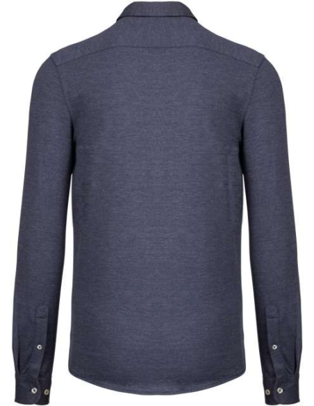 LONG-SLEEVED JACQUARD KNIT SHIRT