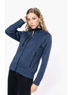 LADIES' FULL ZIP HEATHER JACKET