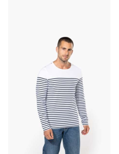 MEN’S LONG-SLEEVED BRETON STRIPE TOP