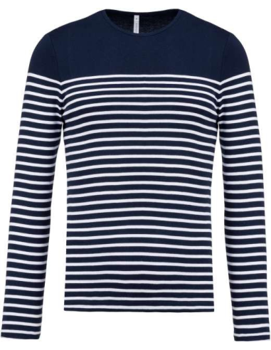 MEN’S LONG-SLEEVED BRETON STRIPE TOP