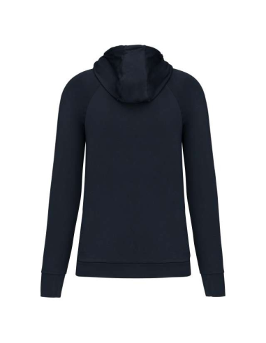 ZIP NECK HOODED SPORTS SWEATSHIRT