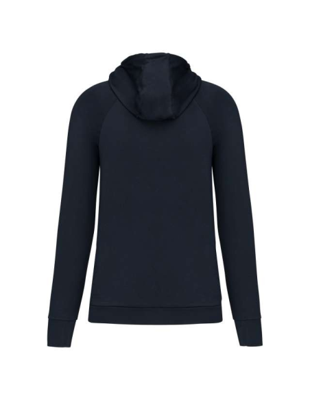 ZIP NECK HOODED SPORTS SWEATSHIRT