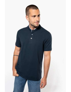 MEN'S SHORT SLEEVE POLO SHIRT WITH MANDARIN COLLAR