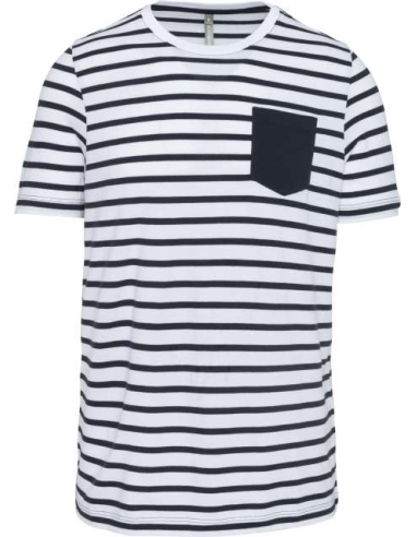 STRIPED SHORT SLEEVE SAILOR T-SHIRT WITH POCKET