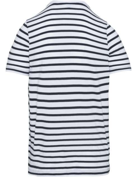 KIDS' STRIPED SHORT SLEEVE SAILOR T-SHIRT WITH POCKET