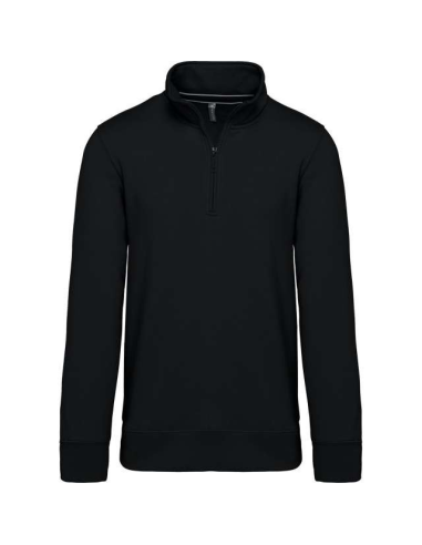 ZIPPED NECK SWEATSHIRT