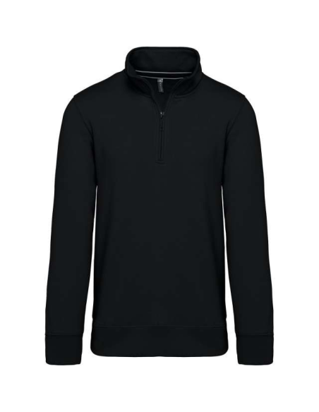 ZIPPED NECK SWEATSHIRT