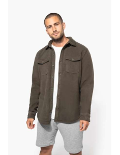SHERPA-LINED FLEECE OVERSHIRT