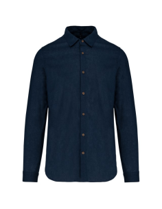 MEN'S LONG SLEEVE LINEN AND COTTON SHIRT