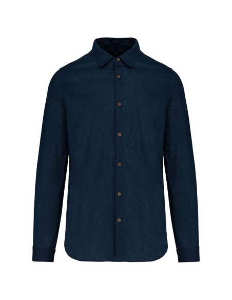MEN'S LONG SLEEVE LINEN AND COTTON SHIRT