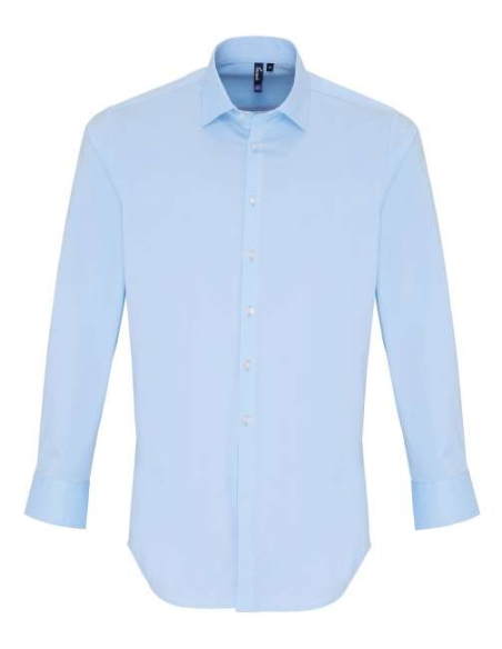 MEN'S STRETCH-FIT COTTON POPLIN LONG SLEEVE SHIRT