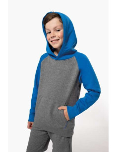 KIDS' TWO-TONE HOODED SWEATSHIRT