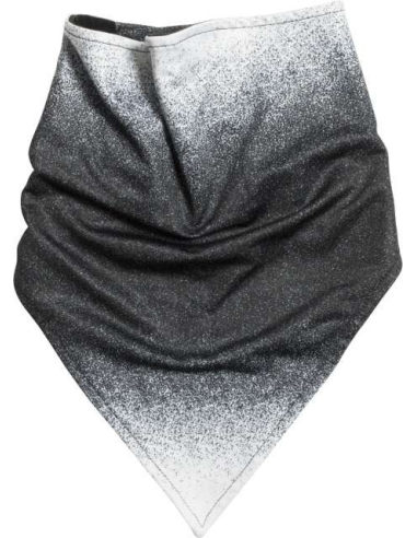 Trójkątna bandana podszewką polar Czarno biała podszytym