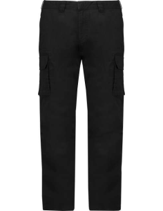 Męskie spodnie multipocket zamek błyskawiczny poliester