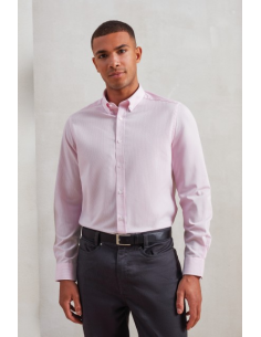 MEN’S COTTON RICH OXFORD STRIPES SHIRT