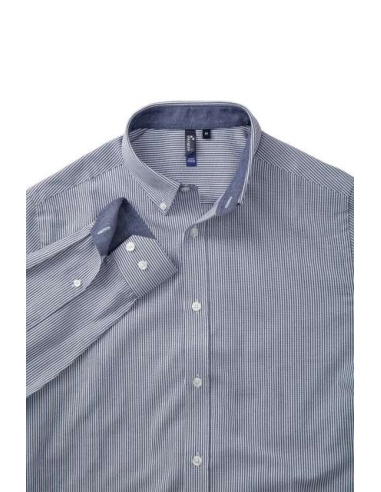 MEN’S COTTON RICH OXFORD STRIPES SHIRT
