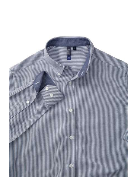 MEN’S COTTON RICH OXFORD STRIPES SHIRT