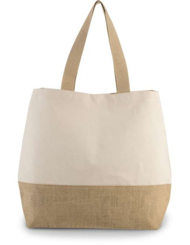 CANVAS & JUTE HOLD-ALL SHOPPER BAG