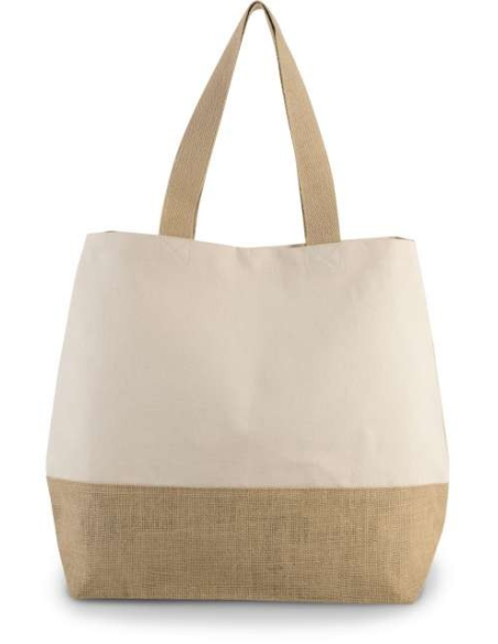 CANVAS & JUTE HOLD-ALL SHOPPER BAG