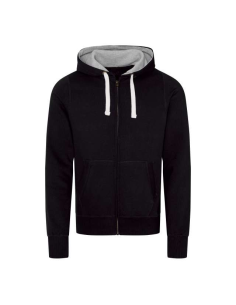 Chunky Zoodie Jet Black – bluza rozpinana z kapturem 400 gsm