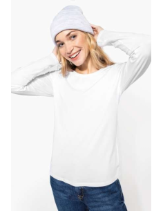 LADIES LONG-SLEEVED CREW NECK T-SHIRT