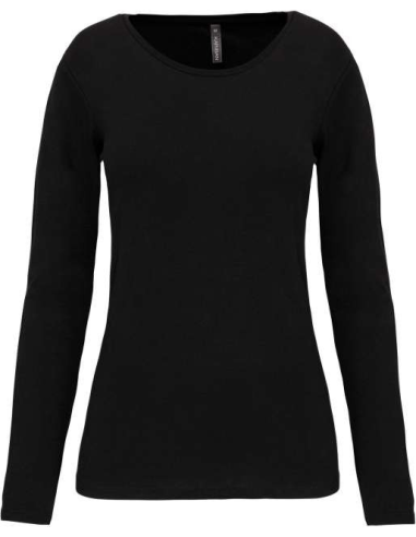 LADIES LONG-SLEEVED CREW NECK T-SHIRT