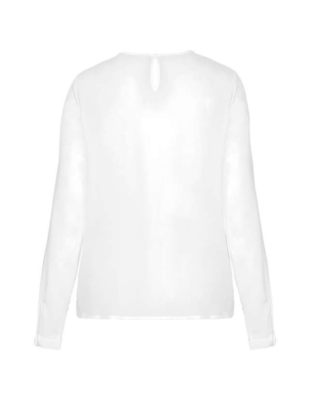 LADIES' LONG-SLEEVED CREPE BLOUSE