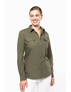 LADIES' LONG-SLEEVED SAFARI SHIRT