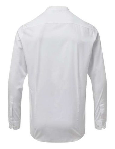 BANDED COLLAR 'GRANDAD' LONG SLEEVE SHIRT