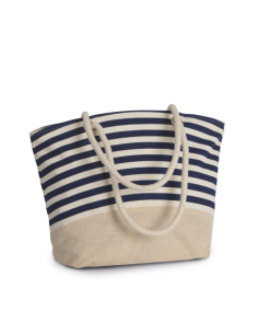 JUTE CANVAS DUFFEL SHOPPING BAG