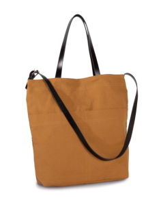 HANDBAG WITH LEATHER SHOULDER STRAP