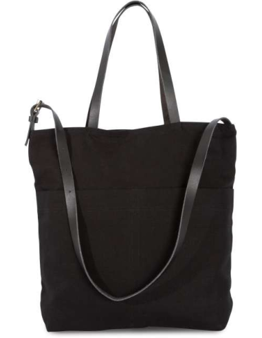 HANDBAG WITH LEATHER SHOULDER STRAP