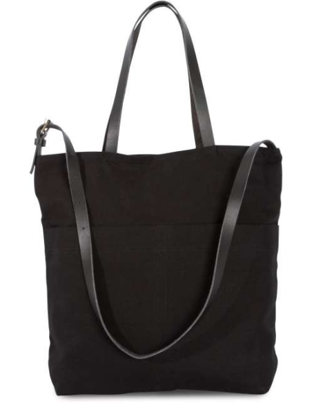 HANDBAG WITH LEATHER SHOULDER STRAP