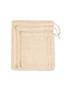 MESH BAG WITH DRAWSTRING CARRY HANDLE