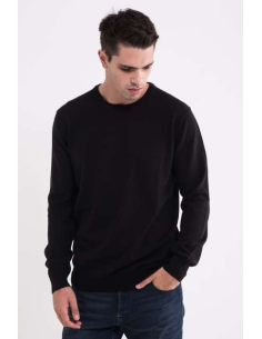 MEN’S CREW NECK FINE GAUGE COTTON PULLOVER