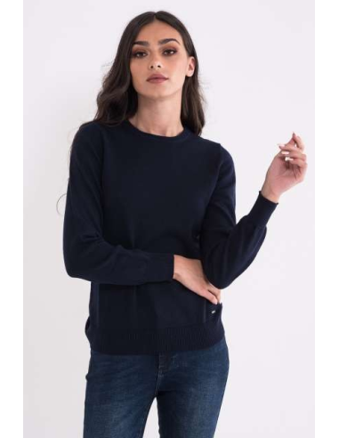 LADIES’ CREW NECK FINE GAUGE COTTON PULLOVER