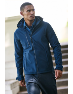 VENTURER 3 LAYER HOODED PRINTABLE SOFTSHELL JACKET