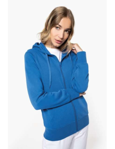 LADIES' ECO-FRIENDLY ZIPPED HOODED SWEATSHIRT