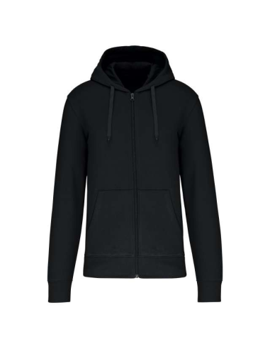 MEN'S ECO-FRIENDLY HOODED SWEATSHIRT WITH ZIP FASTENING