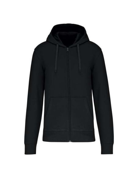 MEN'S ECO-FRIENDLY HOODED SWEATSHIRT WITH ZIP FASTENING