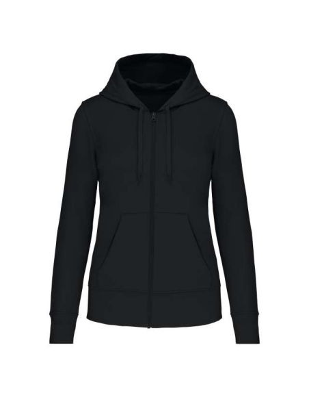 LADIES' ECO-FRIENDLY ZIPPED HOODED SWEATSHIRT