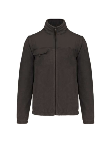 FLEECE JACKET WITH REMOVABLE SLEEVES