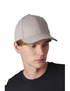 CAP WITH CONTRASTING SANDWICH PEAK - 6 PANELS