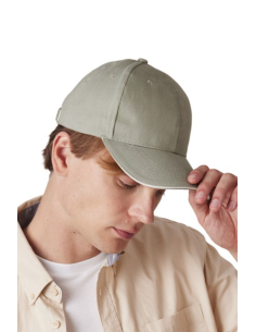 CAP IN ORGANIC COTTON WITH CONTRASTING SANDWICH PEAK - 6 PANELS