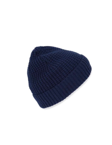 KNITTED BEANIE WITH RECYCLED YARN